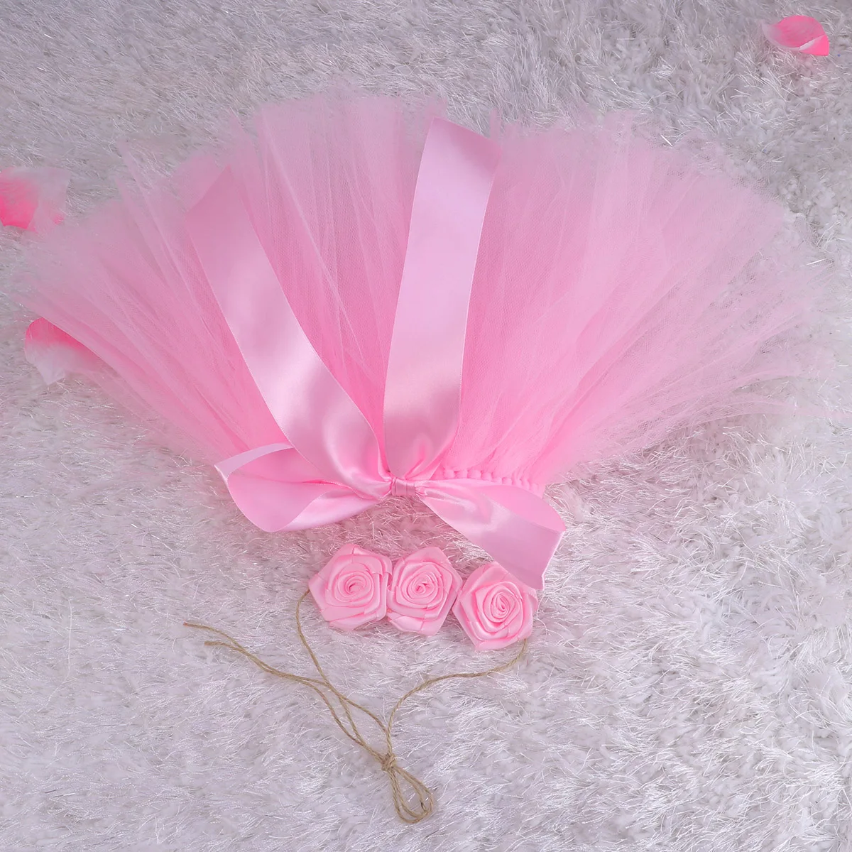 

Newborn Baby Girl Tutu Skirt Headband Set Pink Baby Photography Prop Soft Comfortable Photo Costume Newborn Tutu Skirt