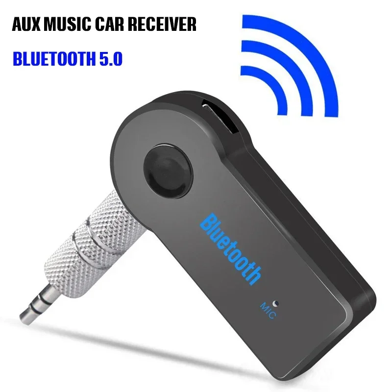 Receptor Bluetooth auxiliar para coche, adaptador inalámbrico de 3,5mm con enchufe, 5,0, convertidor de Audio, manos libres estéreo para teléfono móvil