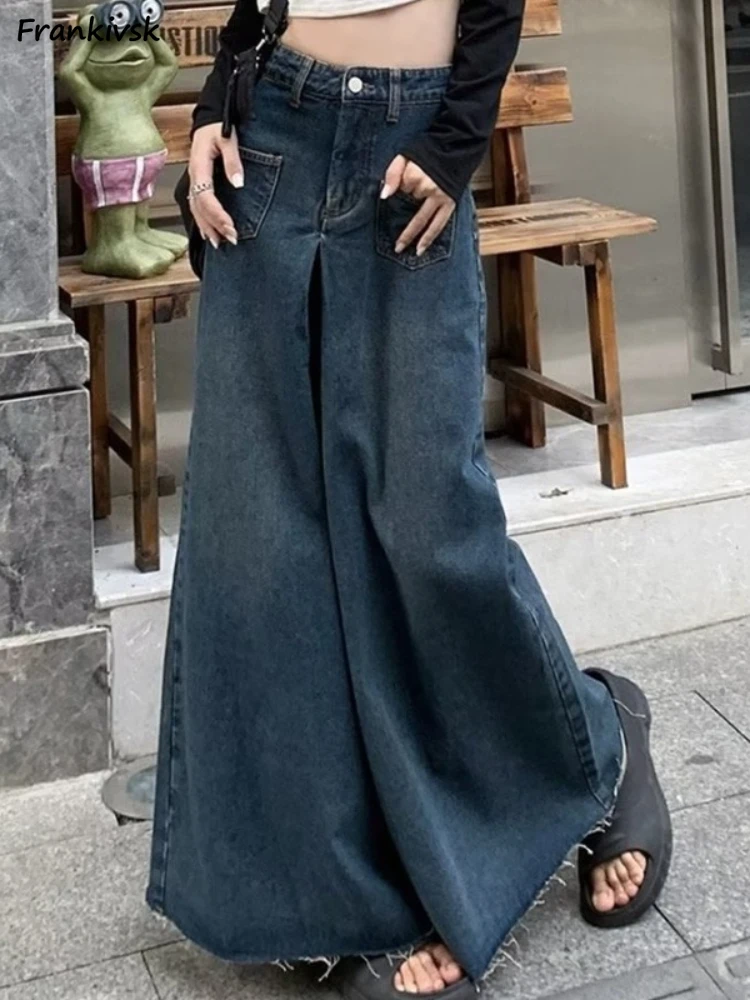 S-5XL Jeans Donna Vintage Harajuku High Street Estate Baggy All-match Hotsweet Pantaloni in denim stile coreano Y2k Popolare College