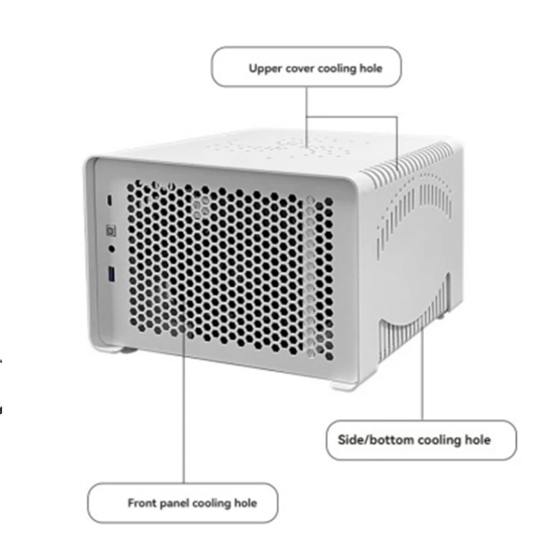 ITX Case Portable Horizontal Desktop Computer Sfx Aluminum Alloy Air-cooled Mini Case Htpc Case