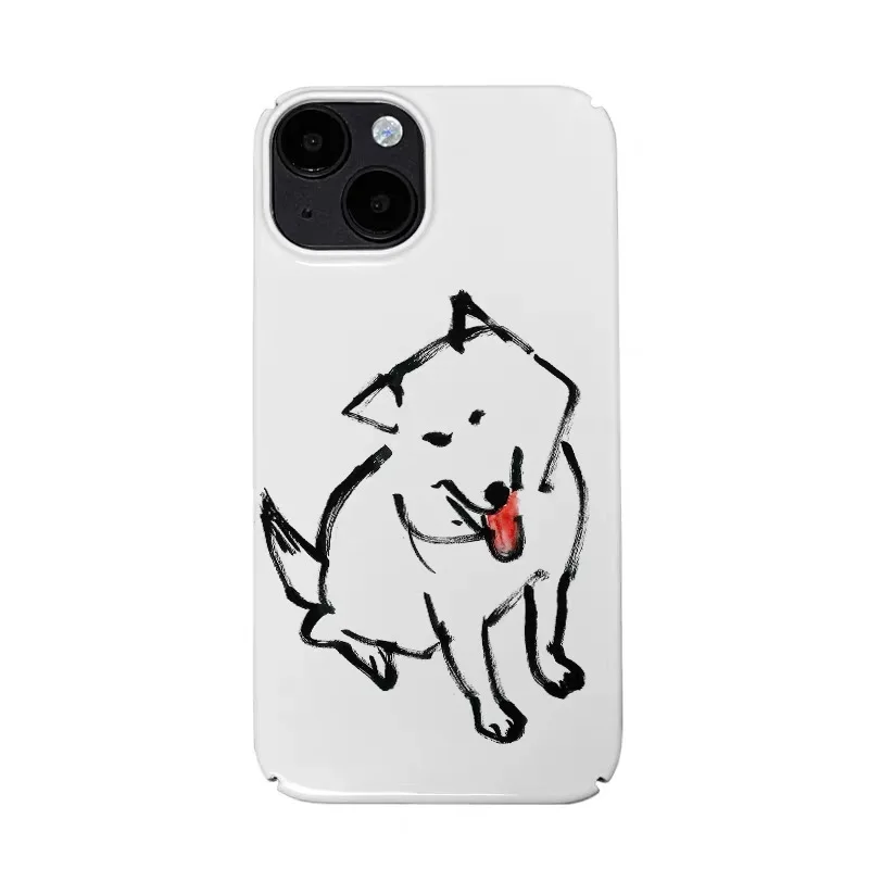 

Draw A Dog with Black Ink Pen Phone Case for IPHONE 17 Air 16E 15 PROMAX 14 Plus 13 12 MINI 11 PRO 16Plus XR Acrylic Phone Cover