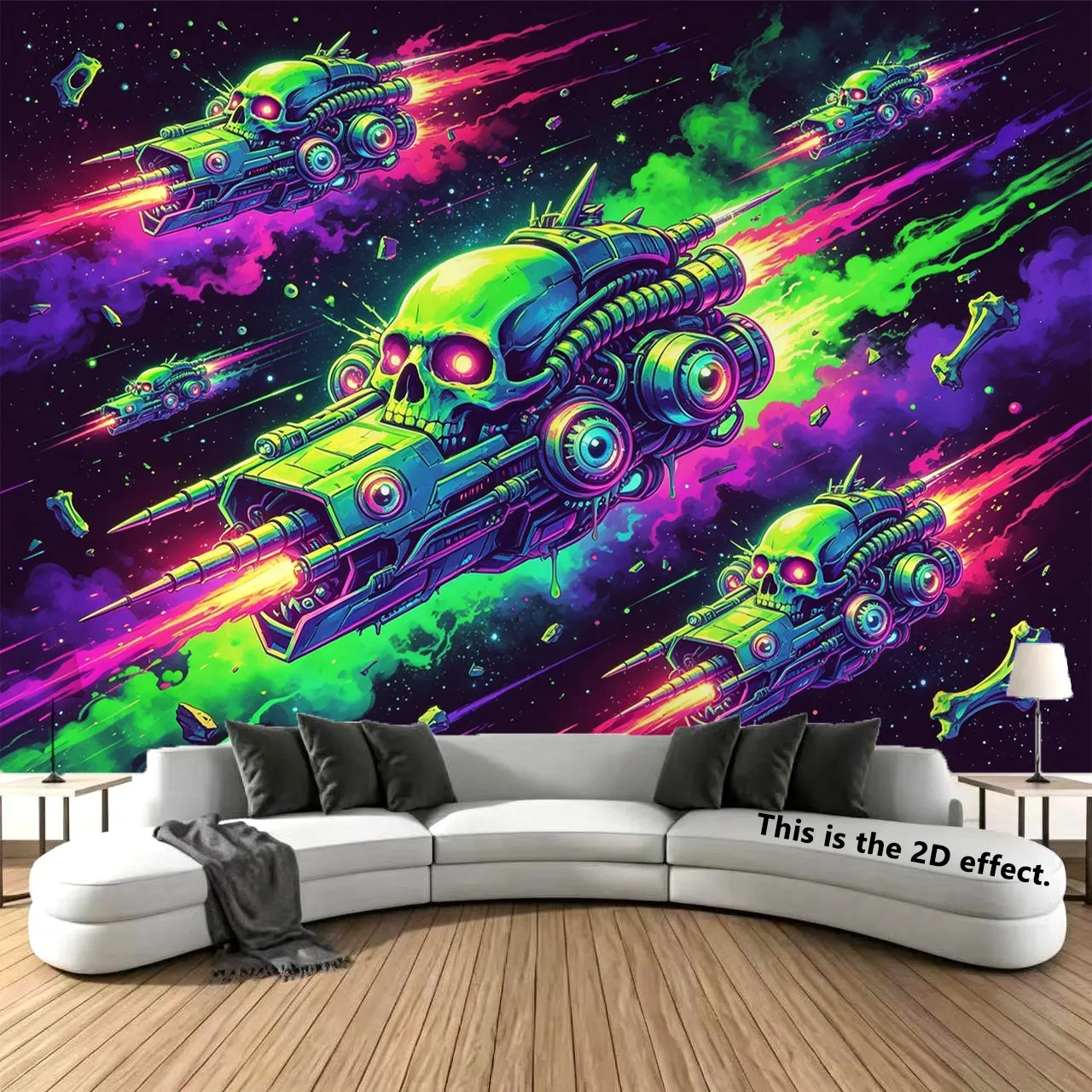 Psychedelic Neon Background Tapestry For Bedroom, Bedside Decoration, And Dormitory Use