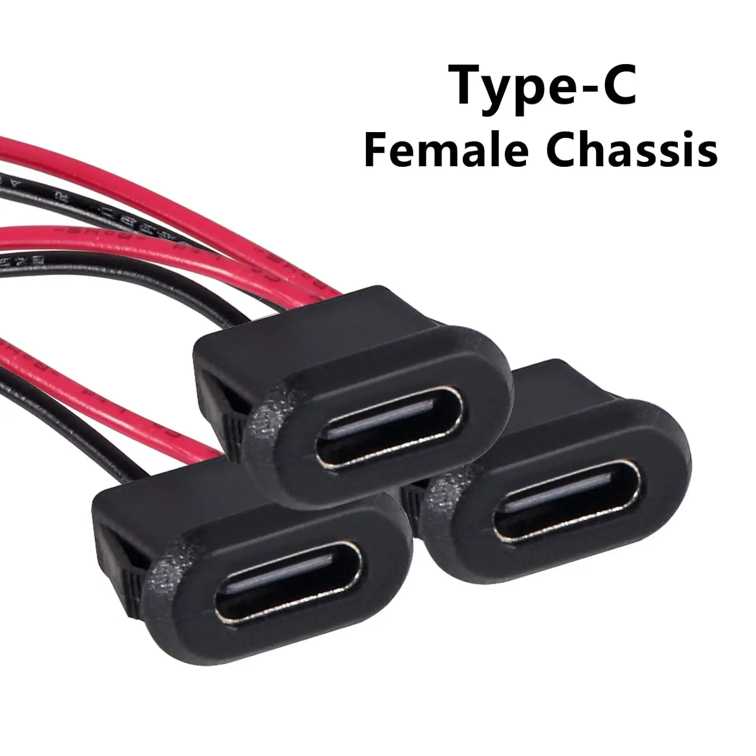 10pcs Type-C Female Chassis Connector USB C Female Chassis 2P Direct Crimp Jack Female Charging Port Waterproof Extension Power image 4