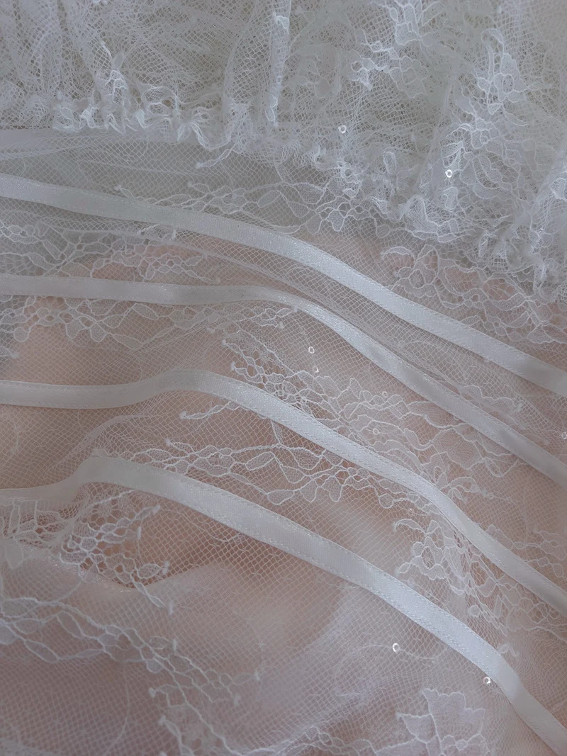 

Ele White Lace Fibone Strap Holiday Dr High Waist A-Line Skirt Long Dr for Wedding Date Birthday Daily Use