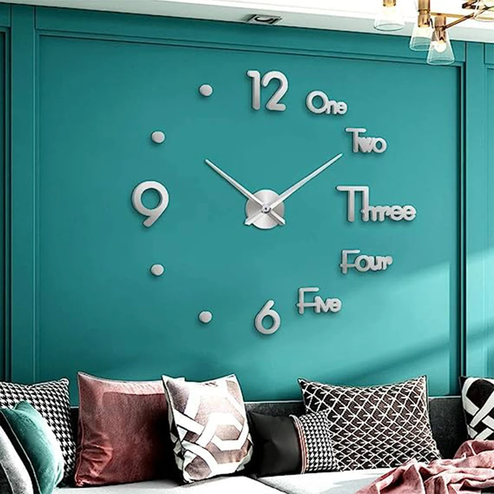 3D Large Wall Clock Modern Design DIY Quartz Clocks Fashion Watches Arylic Mirror Stickers Living Room Home Decor reloj de pared