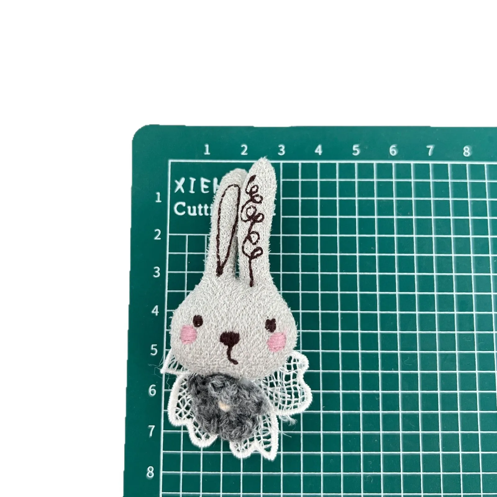 Brooch Pin DIY Accessory Cute Rabbit Cotton Linen Filled Craft for Bag Pendant Scarf Hat Decoration Soft Lightweight