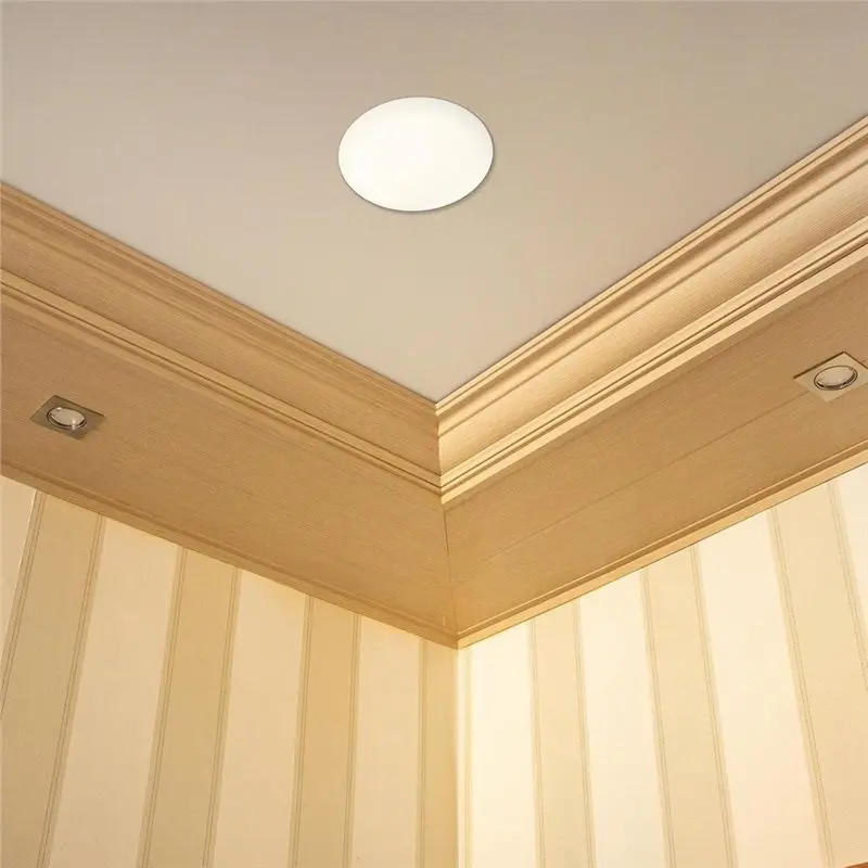 ABDJ-For 3-1/2 "إلى 5" لوحات غطاء السقف المستديرة-غطاء الصندوق الكهربائي لكاشف الضباب الدخاني الجدار تركيبات مروحة الضوء 2 قطعة مجموعة ثقب