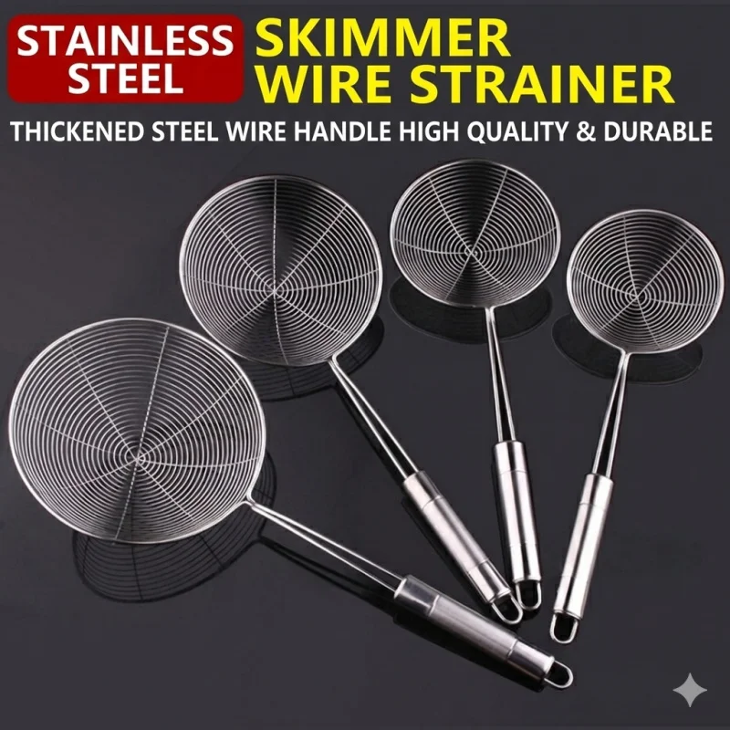 Ovaler Edelstahl-Siebfilter – Ölfilter, Lebensmittelsieb, Siebtopf für Küche, Kochen und Backen