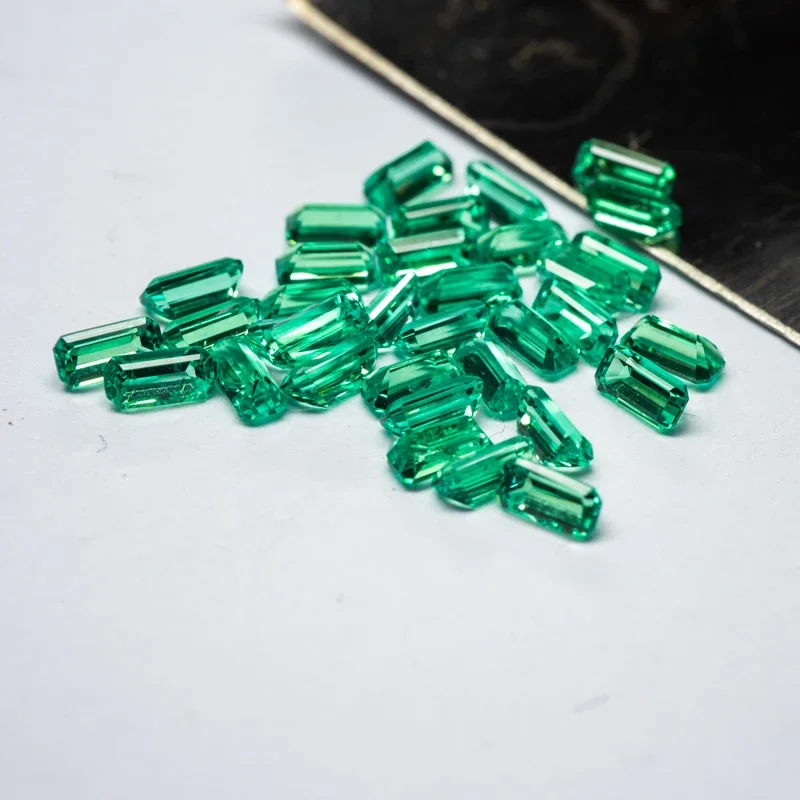 

Top Lab Grown Columbia Emerald Stones Hand-cut Hydrothermal Emeralds Gemstone For Diy Jewelry Making Selectable AGL Certificate