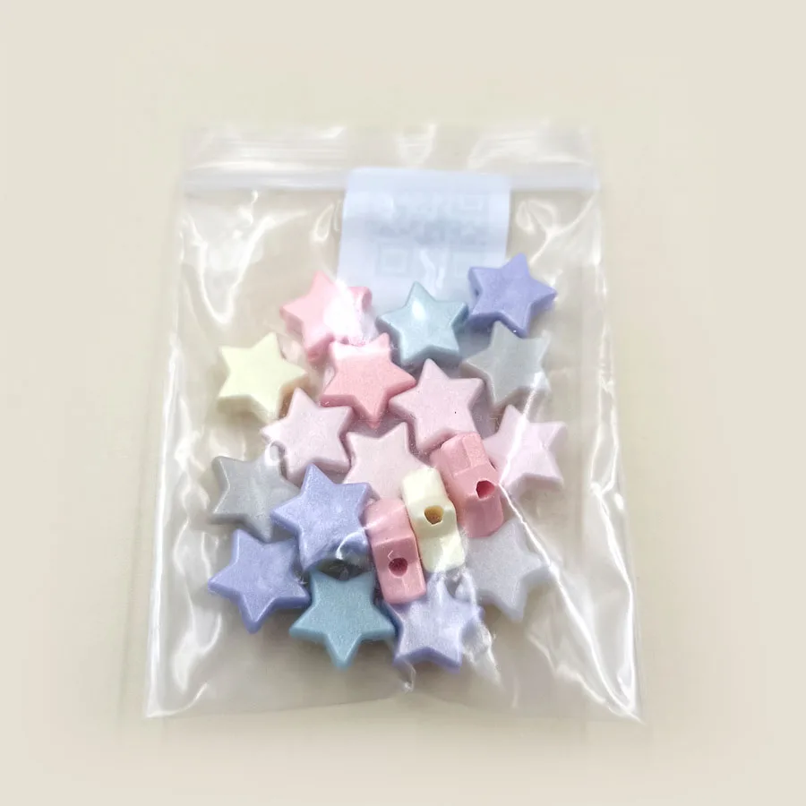 20Pcs 11mm Five-pointed Star Acrylic Loose Spacer Beads Making Handmade For Jewelry Colourful Necklace Bracelet DIY Accessories