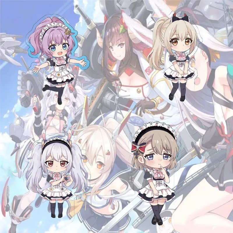 Azur Lane 10CM Limited Style Acrylic Stand Figure Bedroom Desktop Decoration Collectible Model Keychain