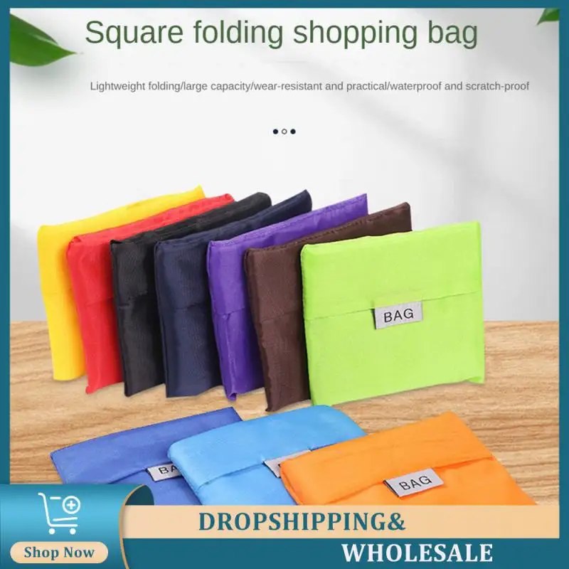 Grocery Bags Foldable Polyester Hand Shoulder Reusable Shop Bags Shopping Bag Eco-friendly Bag