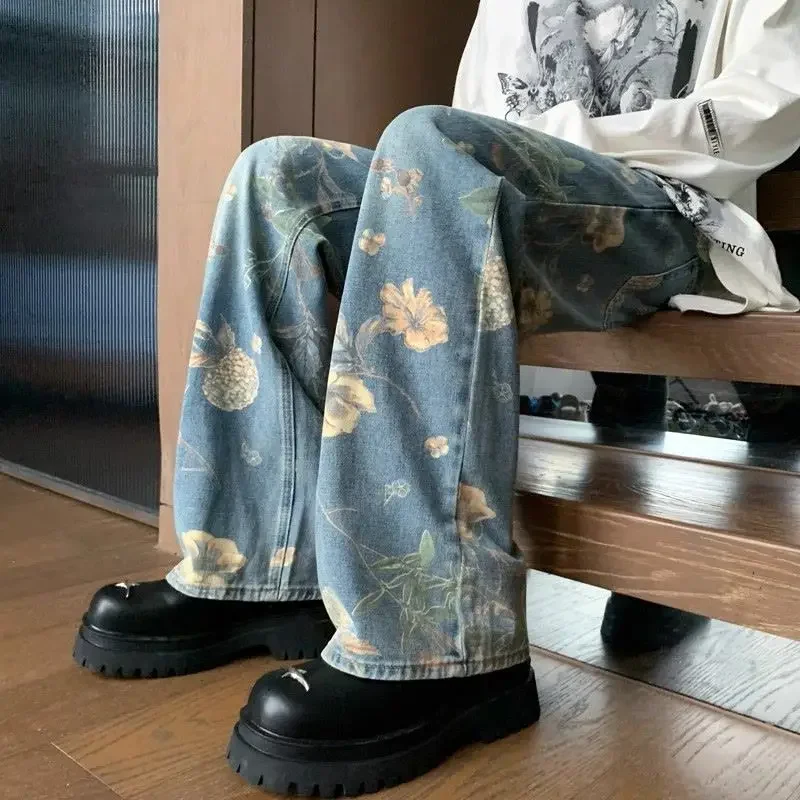 

With Pockets Jeans for Men Aesthetic Cheap Cotton Trend 2025 Trousers Stylish Soft 90s Streetwear Korean Style Man Cowboy Pants