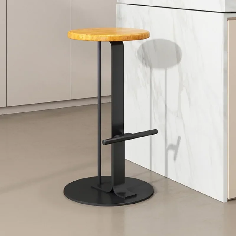 

Stainless Steel Simple Modern Bar Stool Creative Steadiness Bar Chair Strap Foot Luxury Dining Room Living Room Table Highchairs