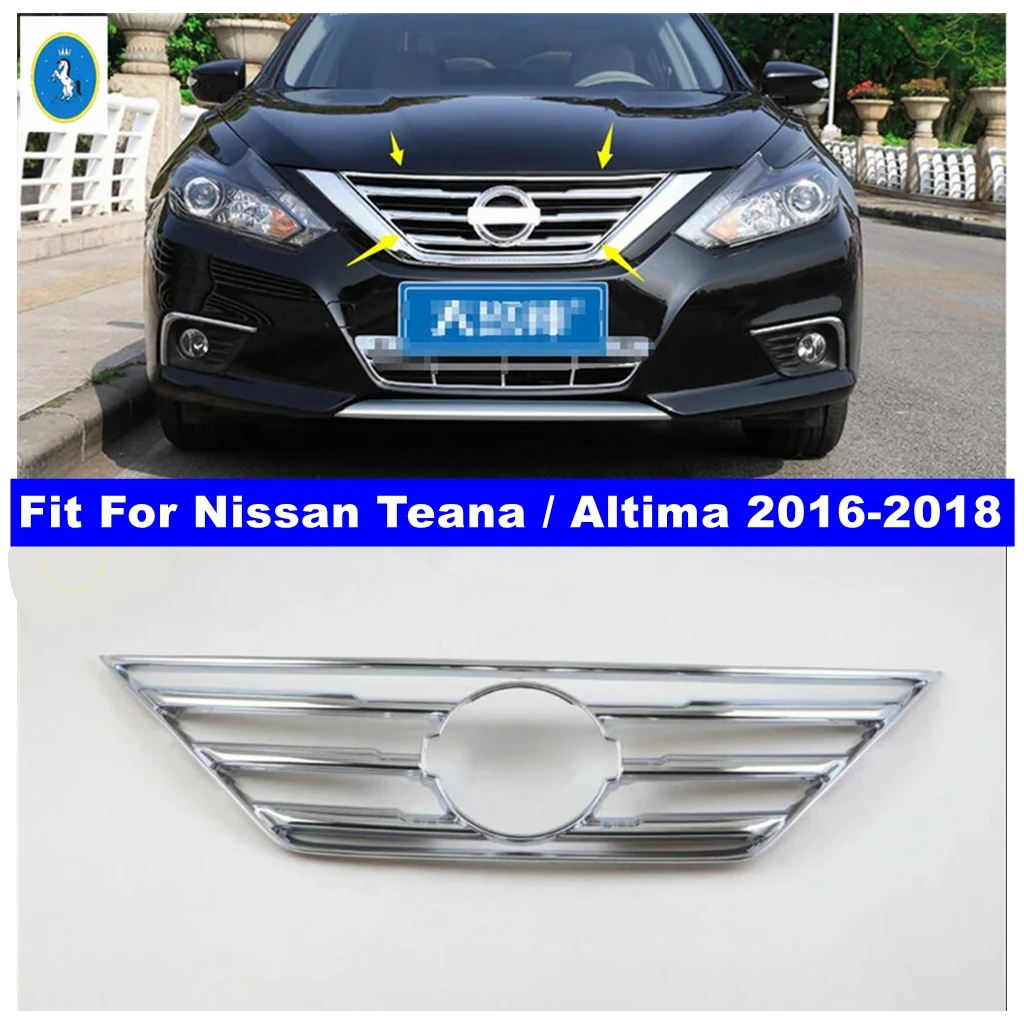 

Front Central Grille Grill Decoration Cover Trim Fit For Nissan Teana / Altima 2016 2017 2018 ABS Accessories Car-styling Chrome