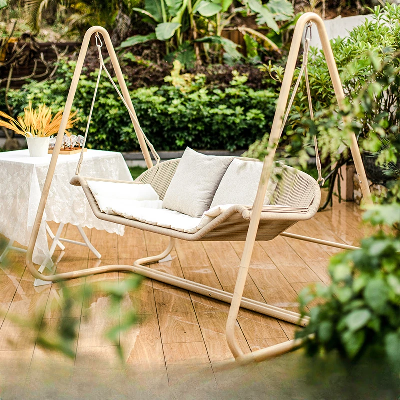 

Balcony Garden Patio Swings Porch Chaise Lounge Kids Wicker Patio Swings Pillow Wood Hamacas Jardin Exterior Outdoor Furniture