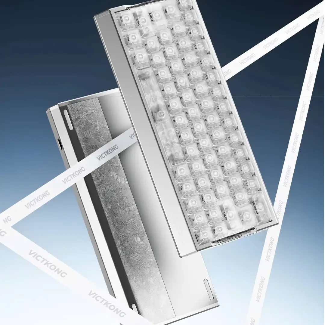 VICTKONG DV63 Mechanical Keyboard Customized Single-mode Aluminum Shell CNC Magnetic Switch RGB Gasket E-sports Gaming Keyboard