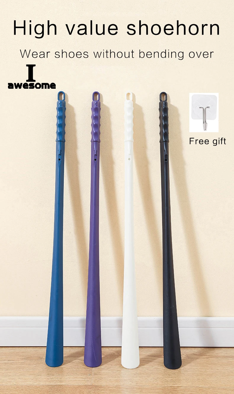 Long Handle Shoehorn 65cm Professional Top Grade ABS Plastic Shoe Horn Useful Shoe Lifter Hook Up Shoe Spoon Home Pregnant Tools