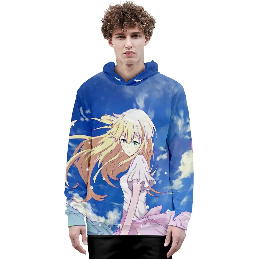 Anime Violet Evergarden 3D Print Hoodies Girl Sweatshirts Men Women Oversized Hoodie Harajuku Streetwear Unisex Clothing Cosplay