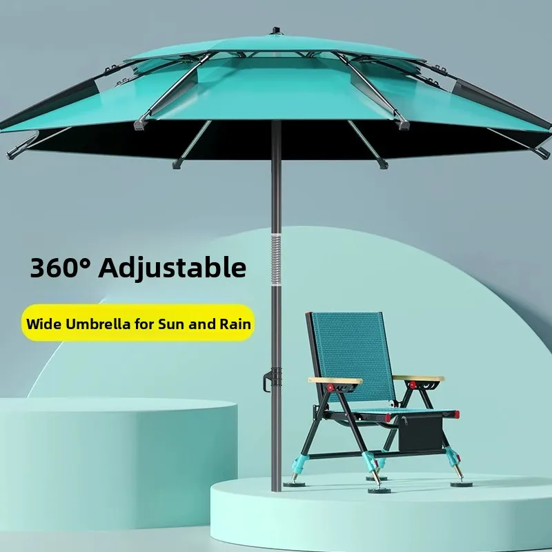 

Whale Mud 2026 New Large Fishing Umbrella Thick Black Glue Fishing Umbrella Cane Umbrella Windproof Hand Cane Sunshade Umbrella
