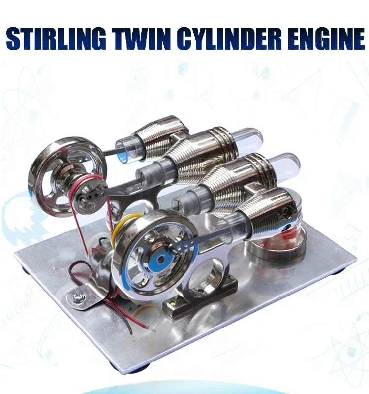 

Stirling Engine Four-cylinder Balanced Steam Power Generation Model Technology Scientific Power Generation Experiment Toy