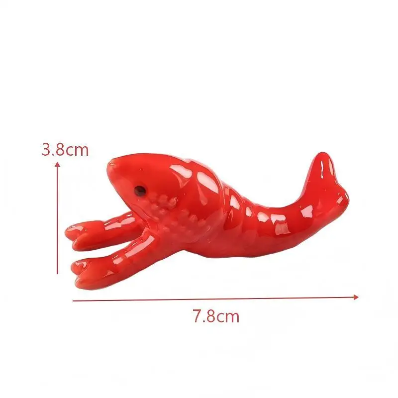 Cute Crayfish Shaped Ceramic Chopstick Rest Cute Animal Tableware Holder Pen Rack For Kitchen Hotel Restaurant Table Decoration