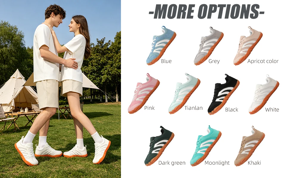 Unisex Barfußschuhe mit breiter Zehenpartie, Freizeit-Sportschuhe für Damen, Laufschuhe, minimalistische, rutschfeste, atmungsaktive Walking-Sportschuhe – Detail 11