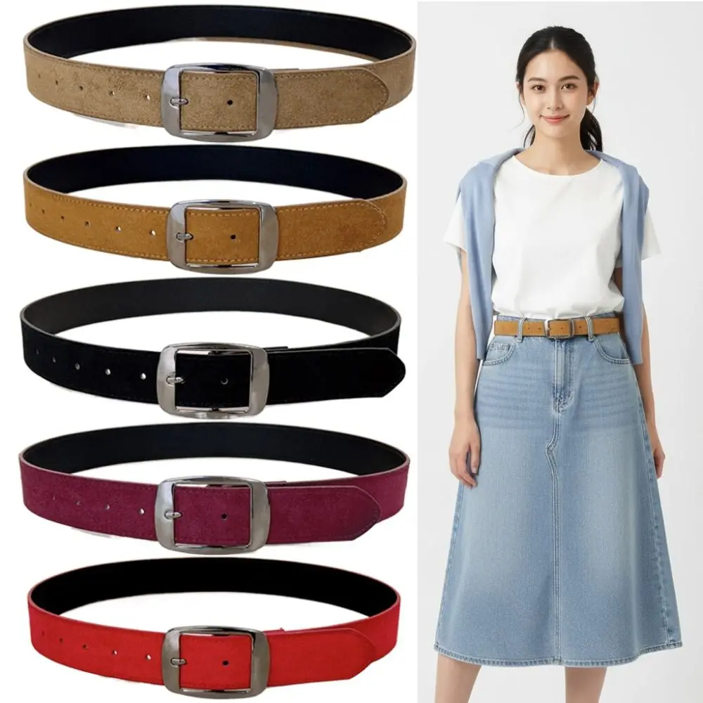 

Замшевый ремень из искусственной кожи в стиле ретро, роскошный дизайн, универсальный женский пояс с пряжкой, широкий пояс, пальто, юбка, украшение