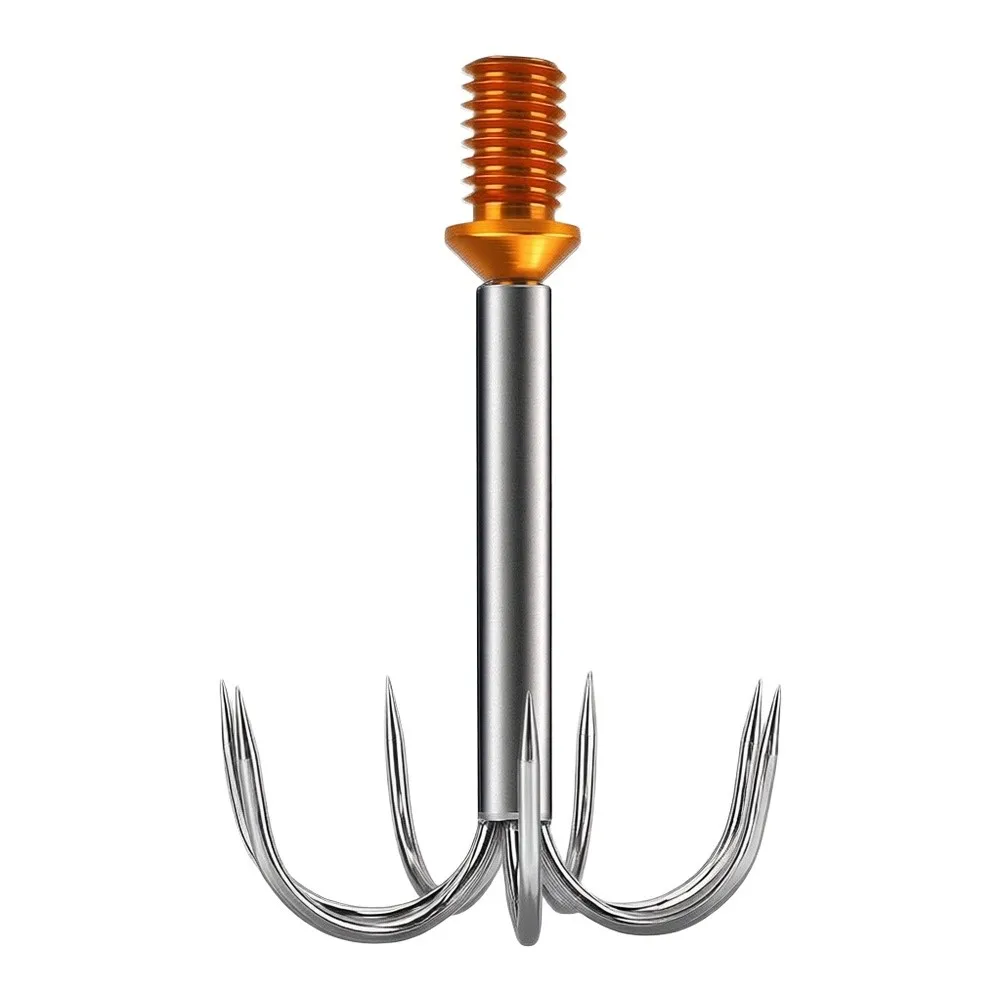 Sea Fishing Gaff Hook Stainless Steel 304 for For squid Cuttlefish Boat Use Hand Gaff 5/7 Claws 95mm 55g 60g 1/2 Inch