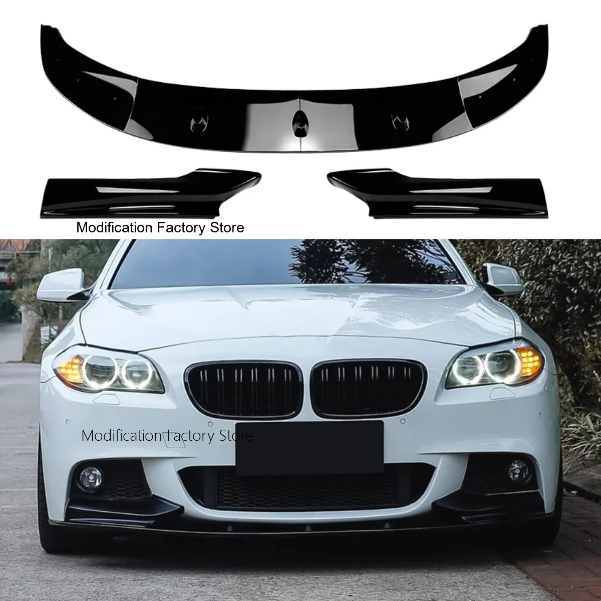 

CAR FRONT BUMPER LIP For BMW 5 Series F10 F11 520 523 525 535 M Sport 2011-2017 LOWER FRONT SPLITTER SPOILER BUMPER LIP