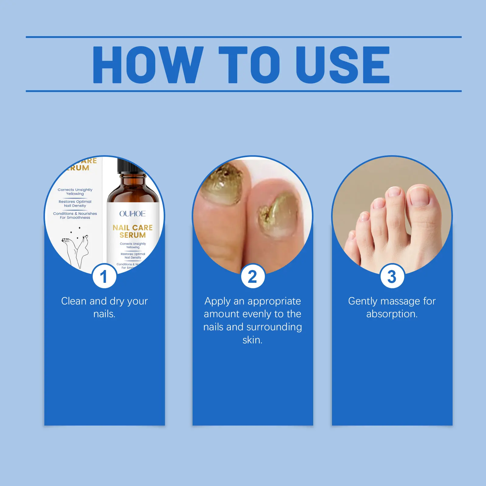 مصل العناية بالأظافر من OUHOE يعزز الأظافر ويستعيد اللمعان الصحي ويغذي البشرة حول الأظافر وتقليل التكسير بدلة الأظافر الهشة
