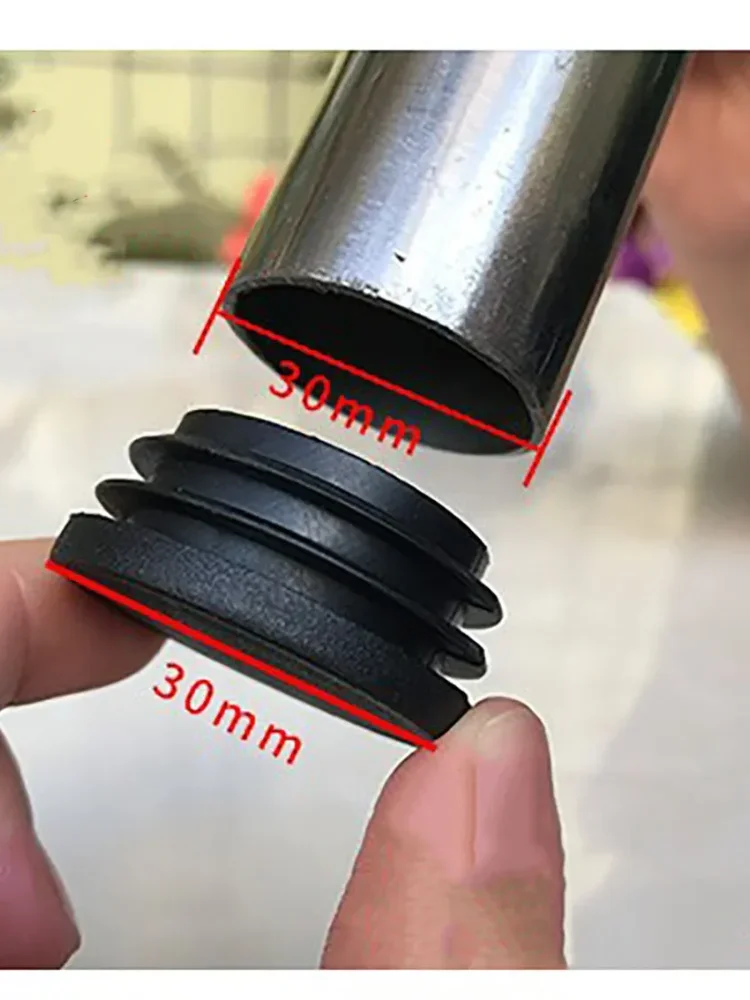 Bouchons ronds en plastique noir, bouchons d'insertion 12mm-76mm, joint de Protection de bouchon intérieur, joint anti-poussière, couvercle d'extrémité pour meubles de boulons de tuyaux