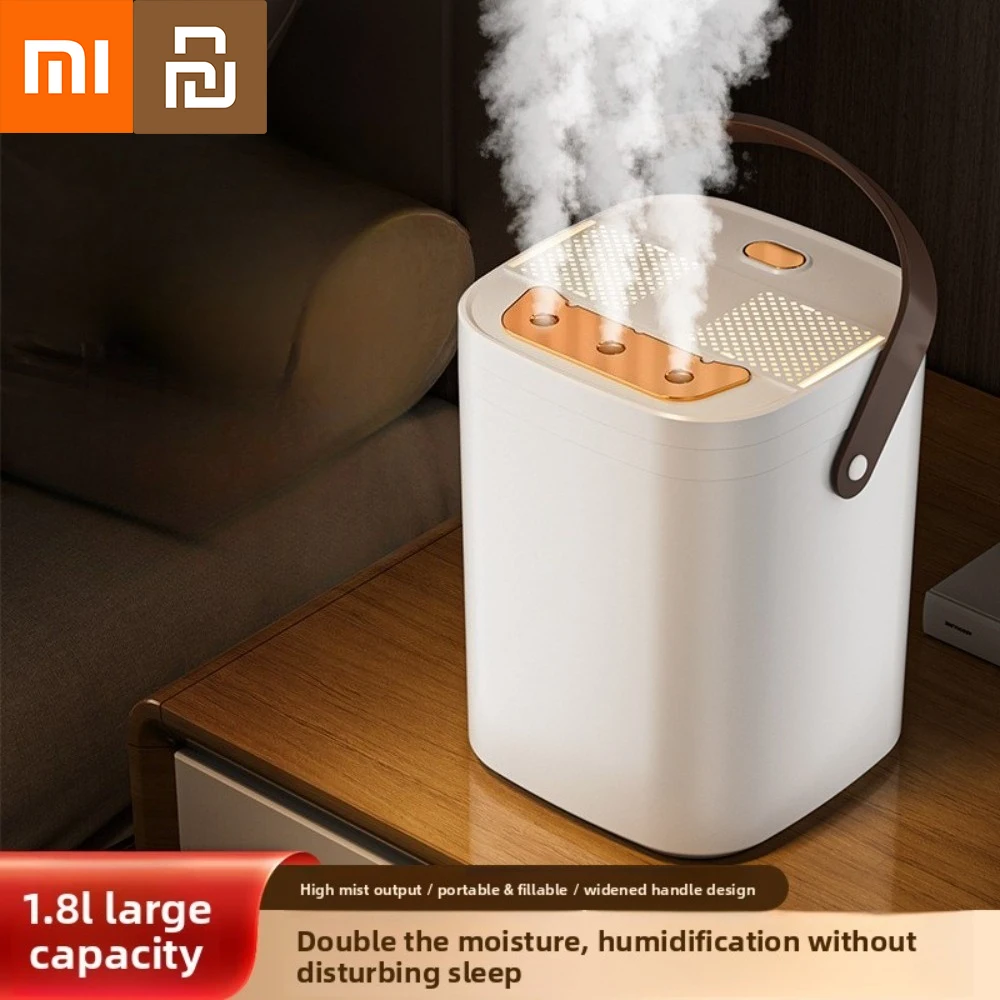 

Xiaomi Three Spray Night Light Humidifier 1.8L Portable Leather Portable Purifier Essential Oil Diffuser Home Office Humidifier