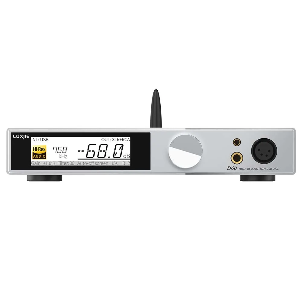 LOXJIE D60 Audio DAC & HP Amplifier ES9039MSPRO XU 316 DSD512 Bluetooth 5.1 LDAC AES EBU MQA-CD I2S 4.4mm 6.35mm Headphone