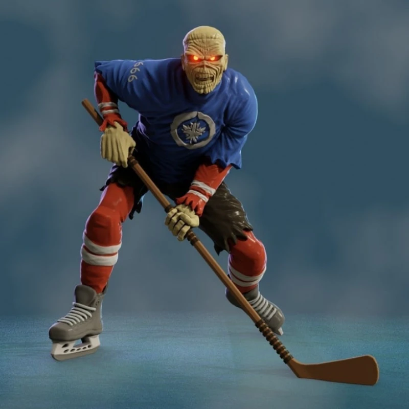 

Skull Hockey Player Diy Resin Figure 1/24 Scale 75mm Assembled Model Kit Unassembled Diorama Unpainted Figurines Hobby Toys