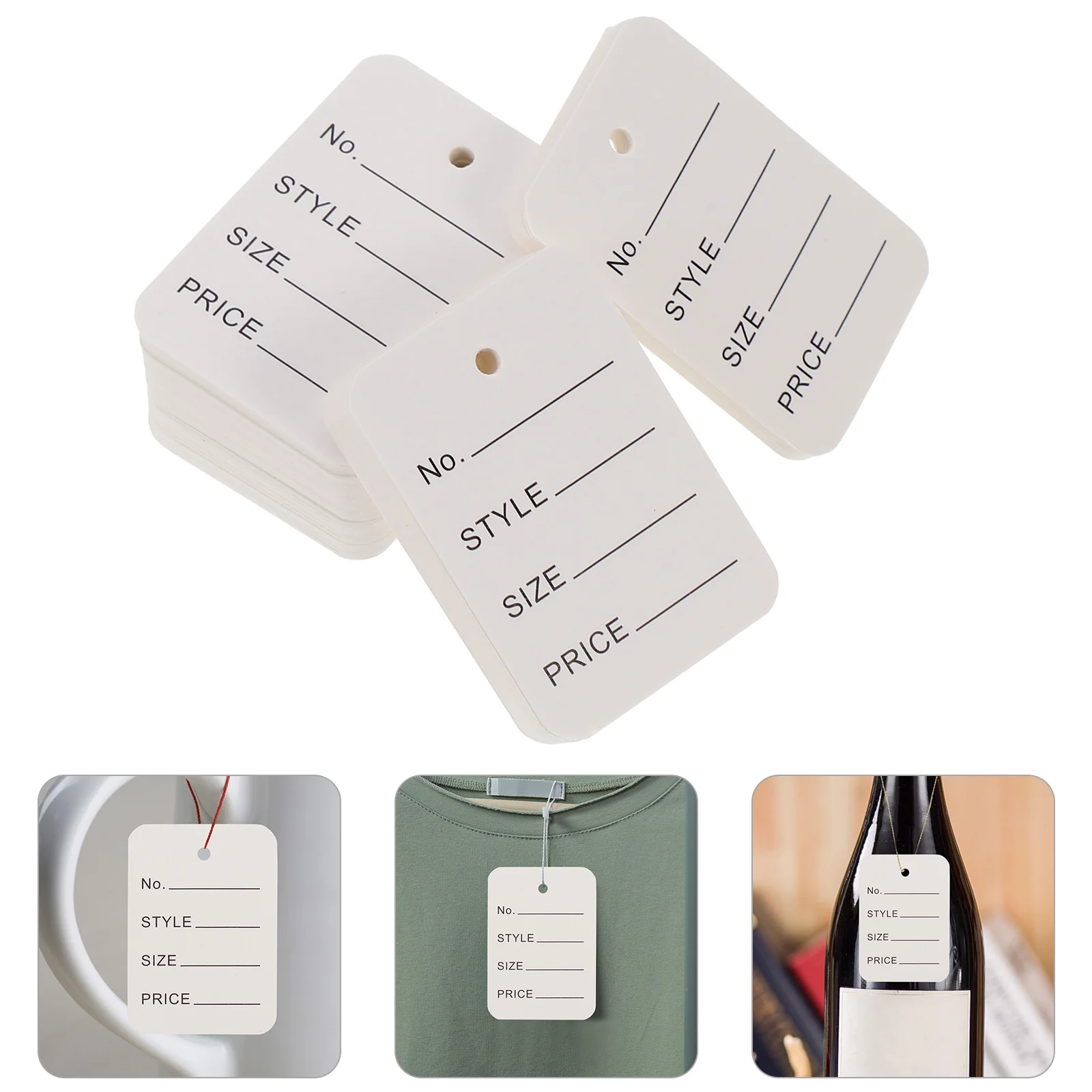 1000 Pcs Pricing Tags for Clothing Price Labels Practical Goods Neon Card Sticker