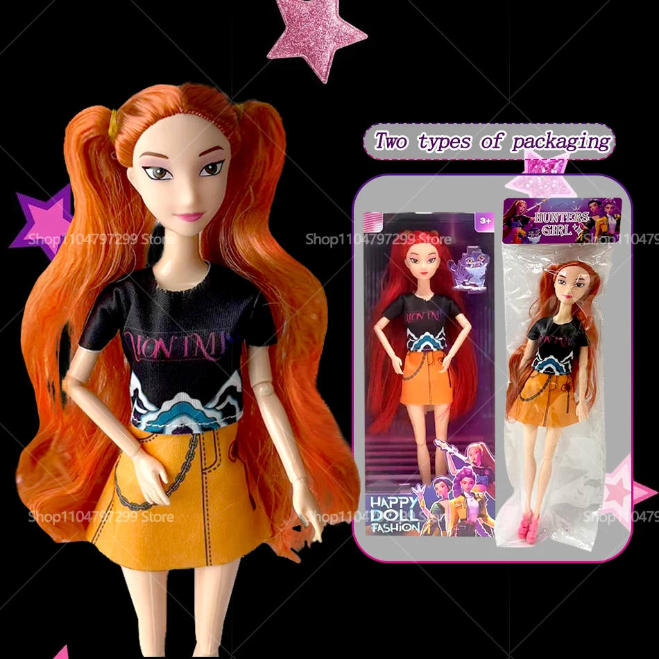 11 Zoll Kpop Demon Hunters Vinylfiguren Neue K-POP Demon Slayer Miniaturen Puppe Lumimila Zoey Desktop Ornament Dekoration Geschenke