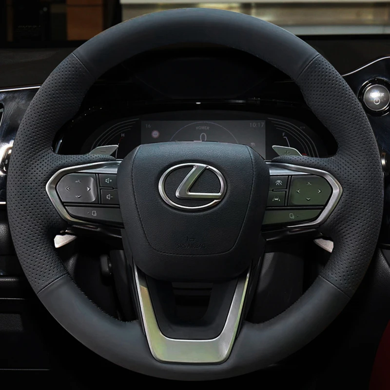 Customize Microfiber Leather Car Steering Wheel Cover For Lexus NX 250 NX260 NX350 NX350h NX450h+ 2022 2023 Car Accessories