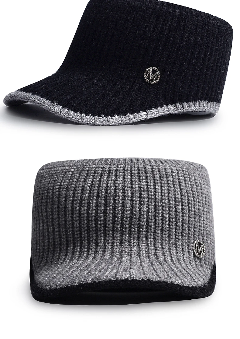 Knitted Baseball Cap Empty Top Cap Autumn Winter Outdoor Sports Running Hat Windproof Hollow Ponytail Hats Blank Peaked Caps