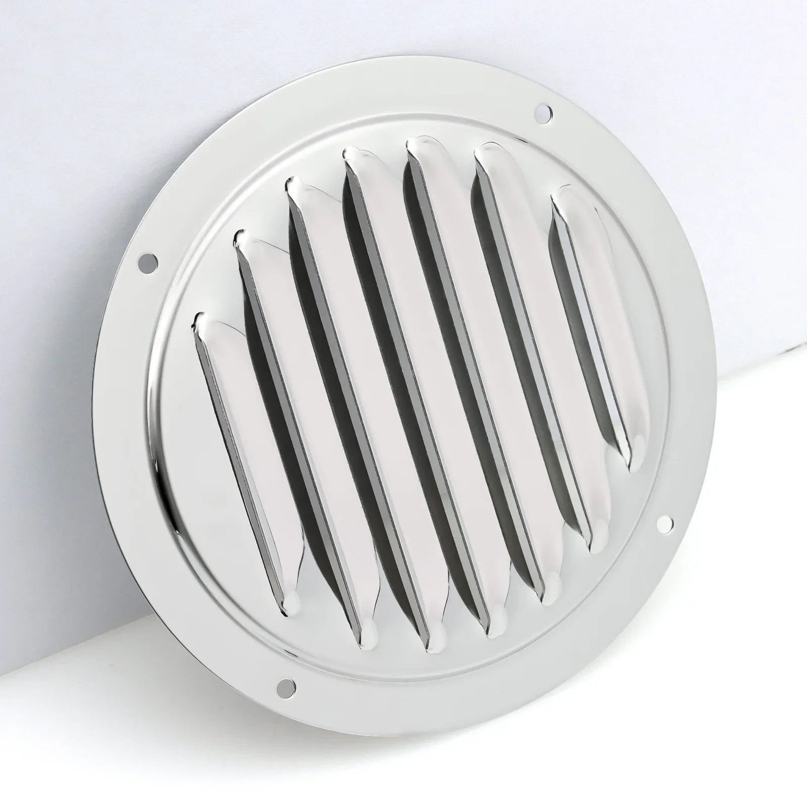 4/5 Inch Stainless Steel Ventilation Exhaust Grille Wall Ceiling Air Vent Grille Ducting Cover Outlet Heating Cooling Waterproof