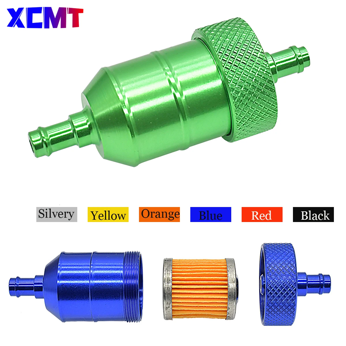 

For ATV Enduro Dirt Pit Bike MX Motocross 8mm CNC Aluminum Alloy Glass Motorcycle Gas Fuel Gasoline Oil Filter Moto Accessories