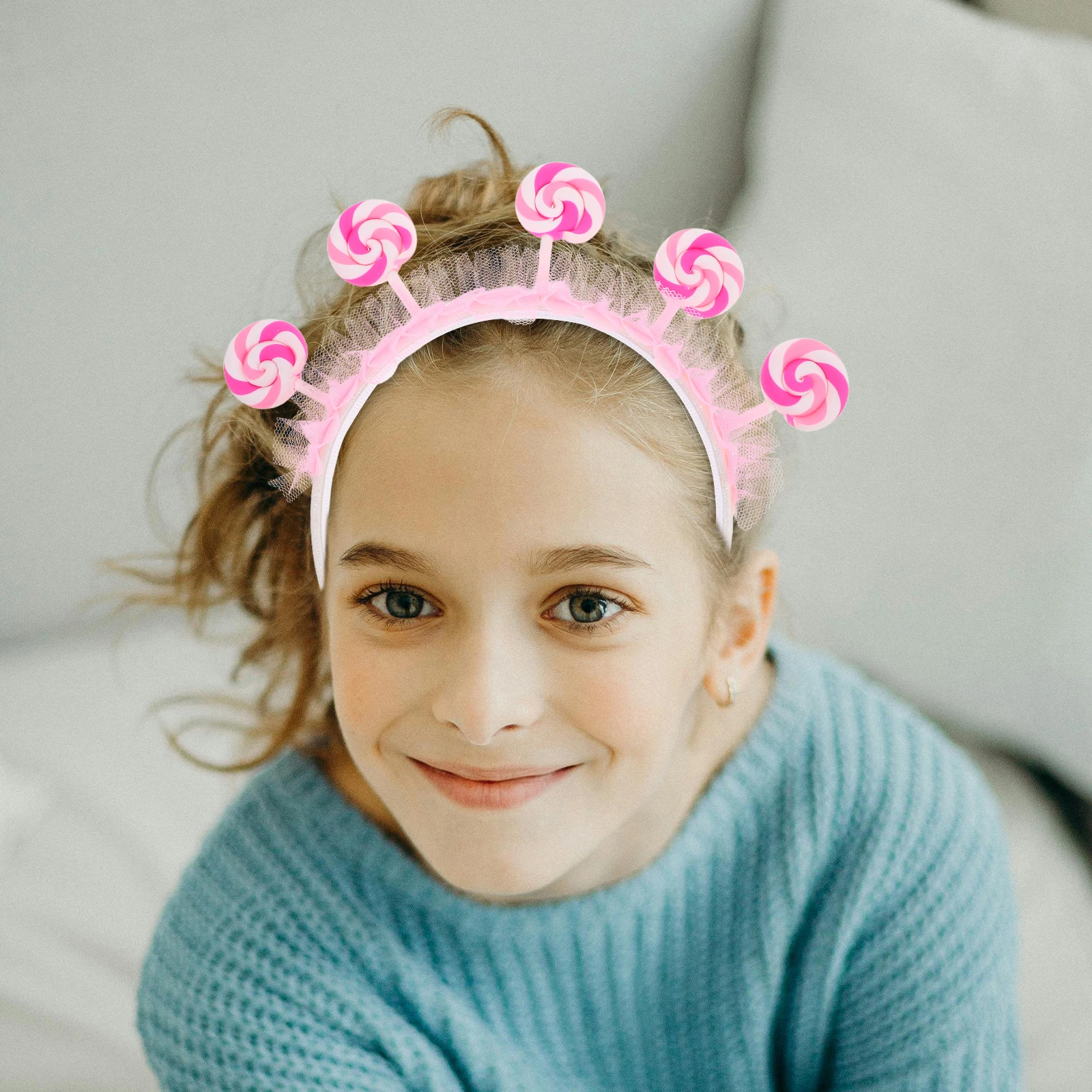 

Lollipop Children Hairband Sweet Cartoon Pink Kids Birthday Party Princess Headbands Candy Hoop Elastic Fit Holiday Girls