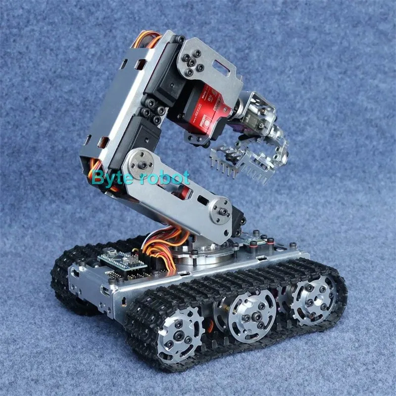Per Arduino APP Braccio robotico mobile con telaio del serbatoio Robot fai da te per auto con 20KG/25KG Servomotore digitale Robot Kit fai da te STEM Toys