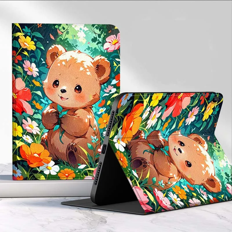 

Bear Dog Cat Art For Samsung Galaxy Tab A7 A A8 A9 A11 S6 S11 10.1 10.4 10.5 Inch Lite PLus Tablet Case