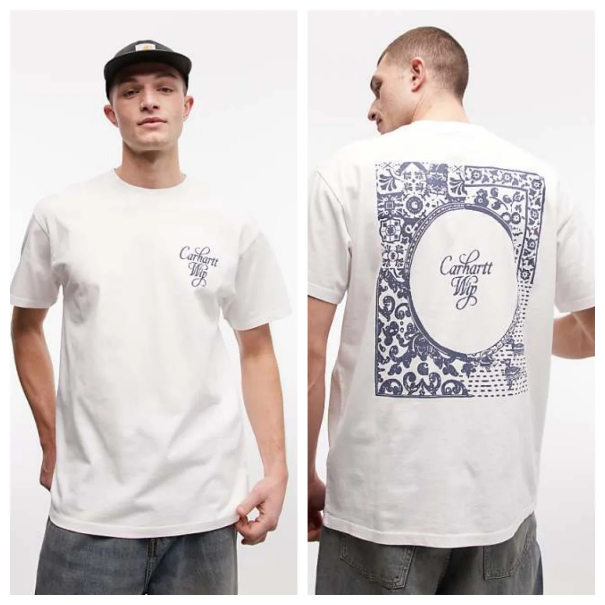 Vestige Back Print T-shrt in White High-end Luxury Unisex Style Both of Men and Women