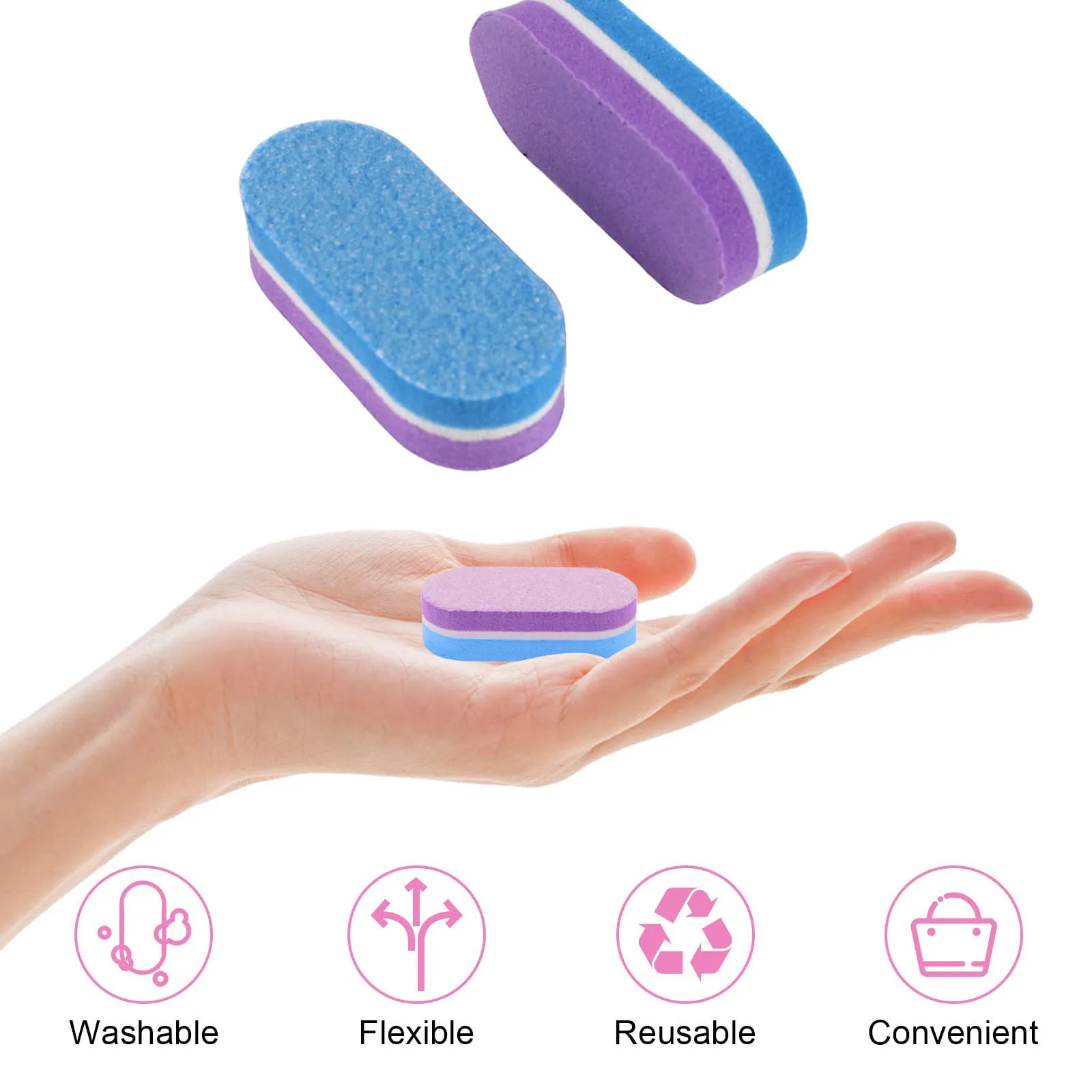 12/50pcs Professional Nail Buffer and Polisher,Nail Buffer Block for Salon-Quality Manicures and Pedicures - Professional Acryl image 5