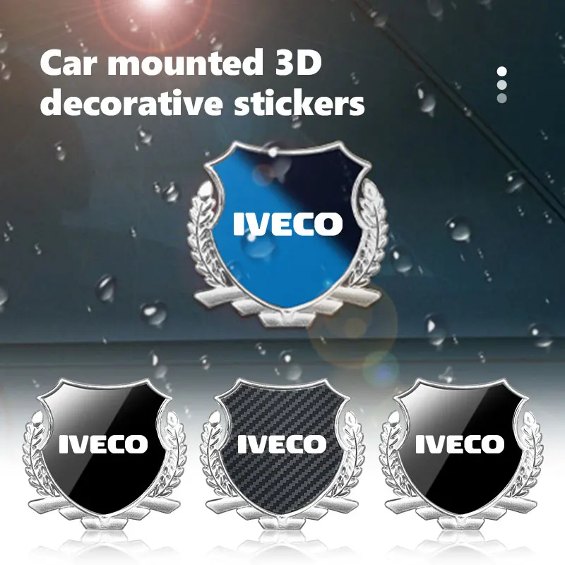 Adesivos universais de metal 3D para carro, acessórios automotivos para IVECO Daily Van Chassis Cab 4x4 e-Daily Eurocargo ‌   S-Way