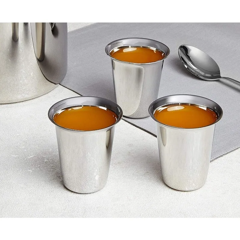 

Stainless Steel Glass for Tea and Coffee Set 6 Pieces 140ml