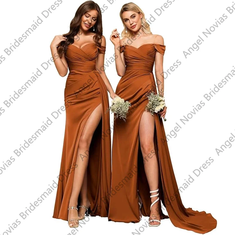 

Sexy Long Mermaid Bridesmaid Dresses 2026 Wedding Guest Party Gowns Customized vestidos de festa