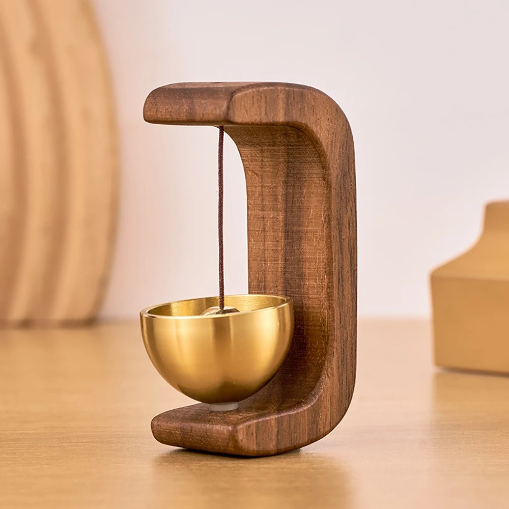 Dopamine Wind-bell Magnetic Inhalation Home Wind-bell Beech Car Into The Door To Remind The Bell Copper Bell Walnut Copper Ornam